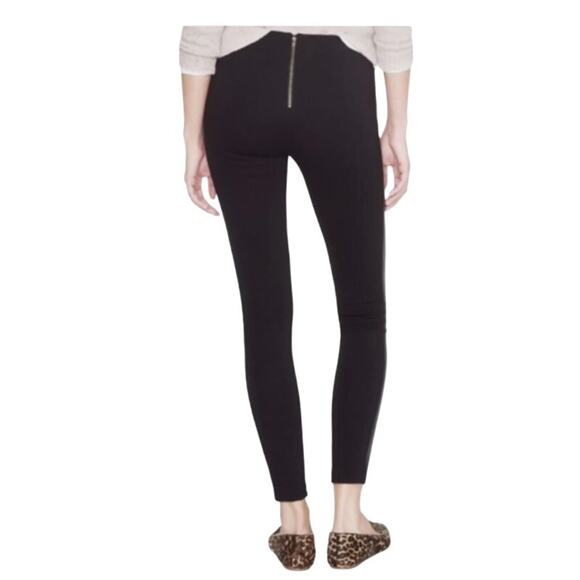 J. Crew Black Tall Pixie Leather Trim Tuxedo Stripe Skinny Pants 0 NWOT - Picture 5 of 15